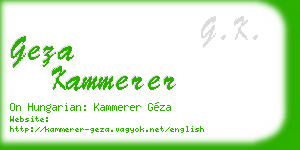 geza kammerer business card